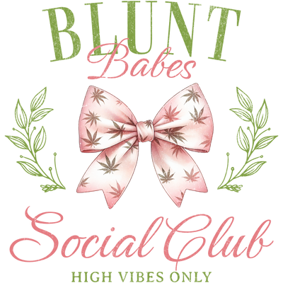 Blunt Babes In Green And Pink With Bow DTF (direct to film) Transfer