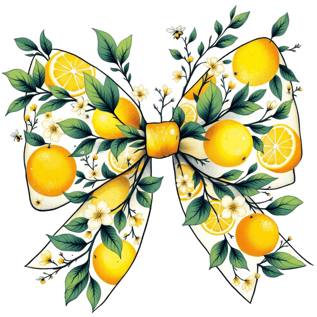 Bow of Lemons DTF (direct-to-film) Transfer