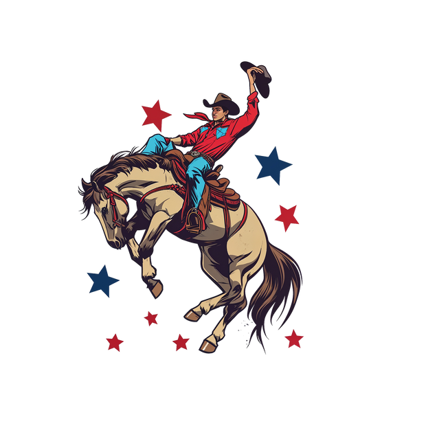 Bronc Rider USA DTF (direct-to-film) Transfer