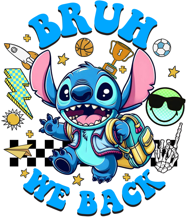 Bruh we Back Stitch DTF (direct-to-film) Transfer