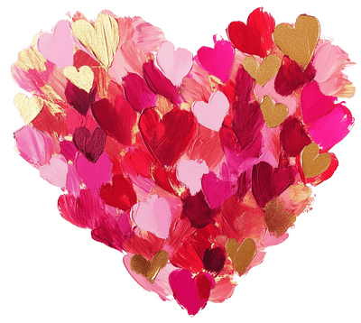 Brushed Heart of Hearts DTF (direct-to-film) Transfer