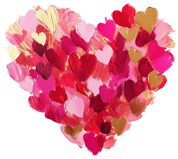 Brushed Heart of Hearts DTF (direct-to-film) Transfer