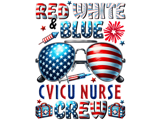 CVICU NURSE DTF (direct-to-film) Transfer