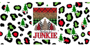 Christmas Junkie with Christmas Tree Cake 16oz UV DTF Libby Cup Wrap