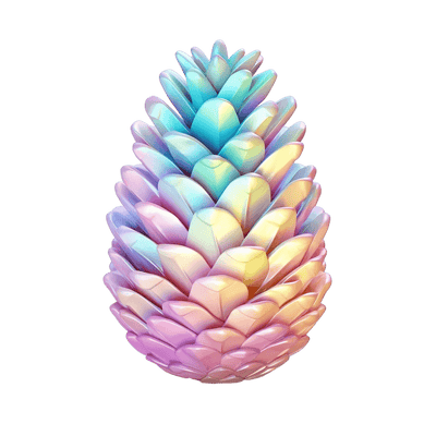 Christmas Pastel Cone DTF (direct-to-film) Transfer