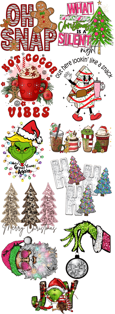 Christmas Variety Pack 22x60" Gang Sheet - Twisted Image Transfers