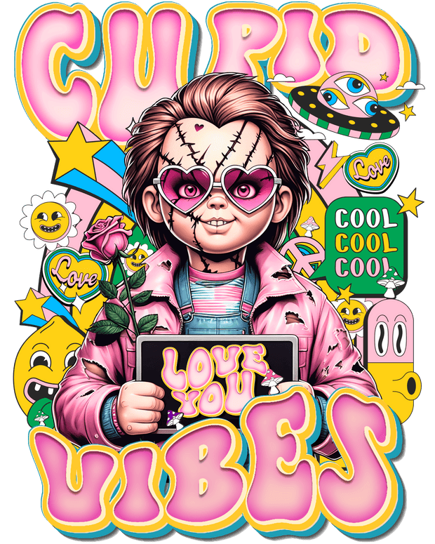 Chucky Love You Valentine DTF (direct-to-film) Transfer