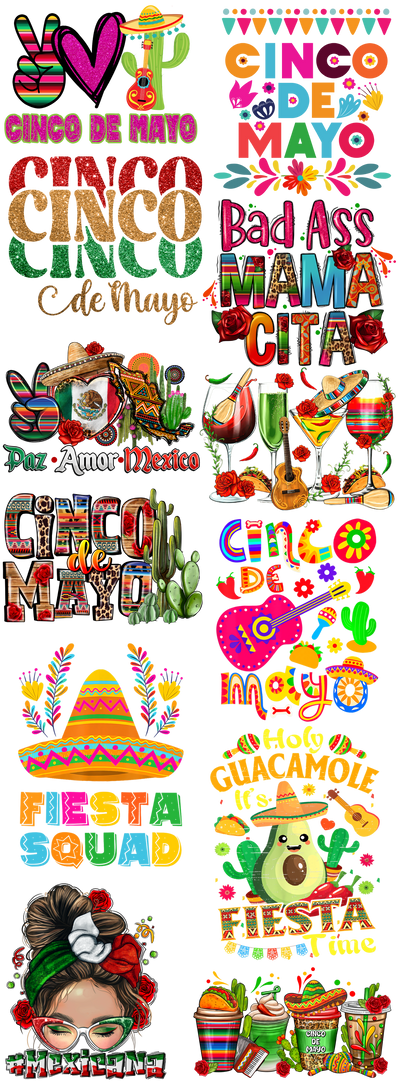 Cinco De Mayo 1 22x60" Ready to Ship Gang Sheet