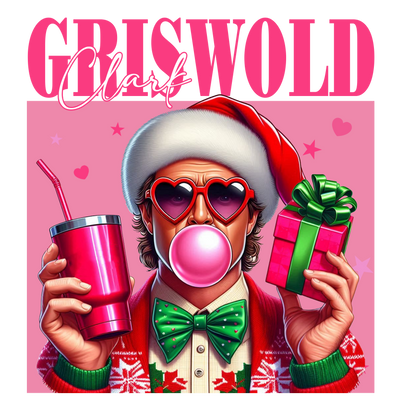 Clark Griswold Holding Cup & Gift DTF (direct-to-film) Transfer