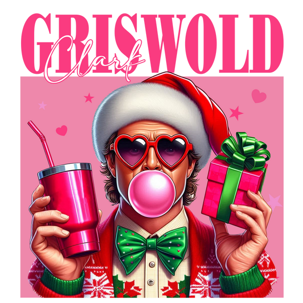 Clark Griswold Holding Cup & Gift DTF (direct-to-film) Transfer