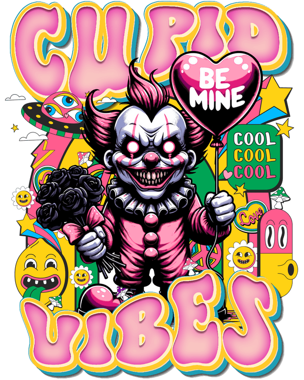 Clown Valentine Cupid Vibes DTF (direct-to-film) Transfer