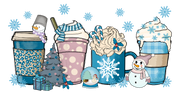 Coffee Snowman Winter Christmas-Christmas Tree 16oz UV DTF Libby Cup Wrap