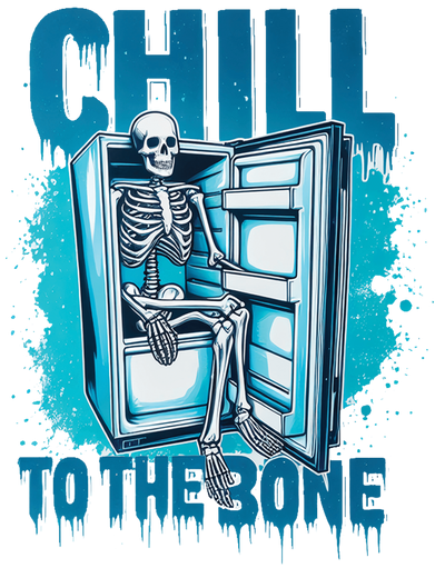 Color Drip Chill to the Bone DTF (direct-to-film) Transfer