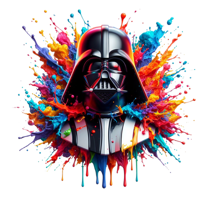 Color Drip Darth Vader DTF (direct-to-film) Transfer