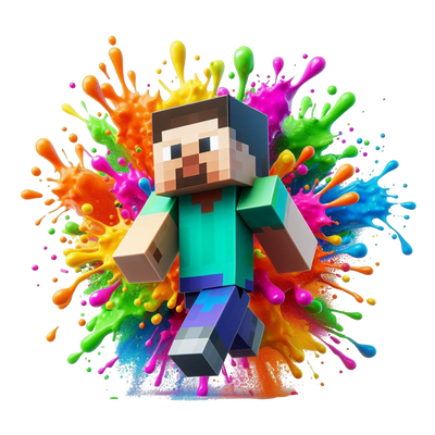 Color Drip Minecraft DTF (direct-to-film) Transfer