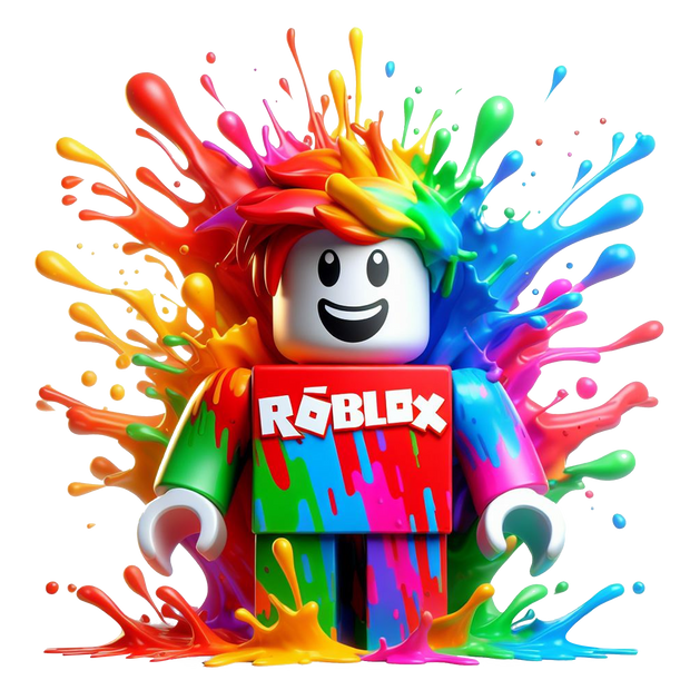 Color Drip Rainbow Splash Roblox DTF (direct-to-film) Transfer