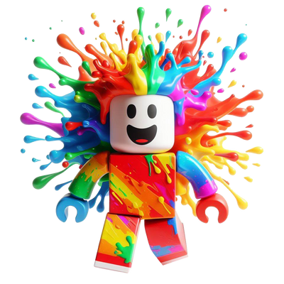 Colorful Color Drip Roblox DTF (direct-to-film) Transfer