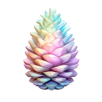 Colorful Pastel Pinecone DTF (direct-to-film) Transfer