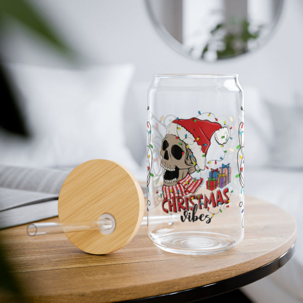 Christmas Skeleton-Christmas Vibes 16oz UV DTF Libby Cup Wrap