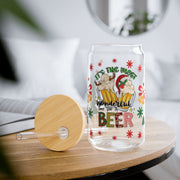 Its The Most Wonderful Time for a Beer Christmas- Funny Christmas 16oz UV DTF Libby Cup Wrap