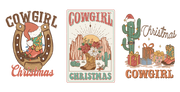 Cowgirl Christmas-Western Boots 16oz UV DTF Libby Cup Wrap