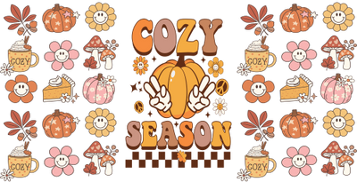 Cozy Season 16oz UV DTF Libby Cup Wrap