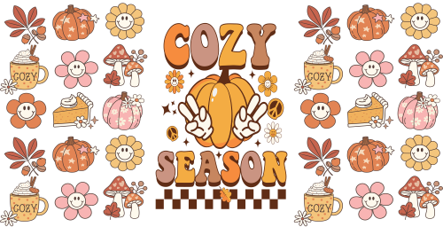 Cozy Season 16oz UV DTF Libby Cup Wrap