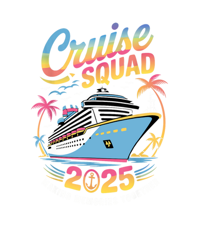 Cruise Squad 2025 Blue Ship DTF (direct-to-film) Transfer