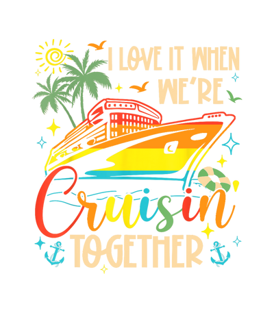 Cruisin Together Ship & Birds DTF (direct-to-film) Transfer