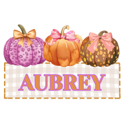 Personalized Pumpkins for Boy or Girl (direct-to-film) Transfer