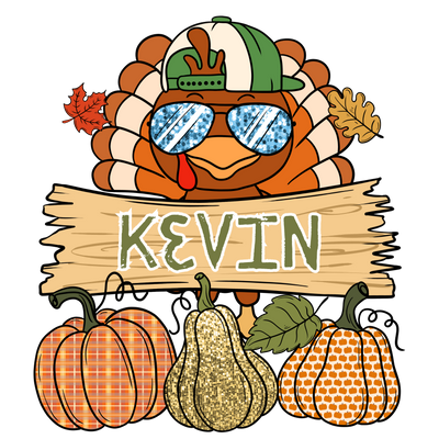 Personalized Thanksgiving Turkey (direct-to-film) Transfer