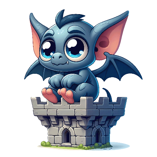 Cute Gargoyle Halloween DTF (direct-to-film) Transfer