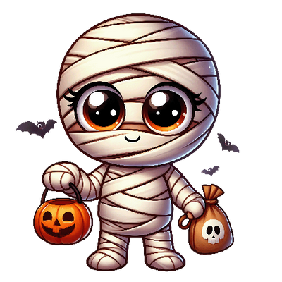 Cute Mummy Halloween DTF (direct-to-film) Transfer