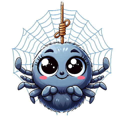 Cute Spider With Web Halloween DTF (direct-to-film) Transfer