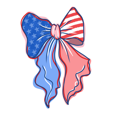 Cute USA Bow DTF (direct-to-film) Transfer