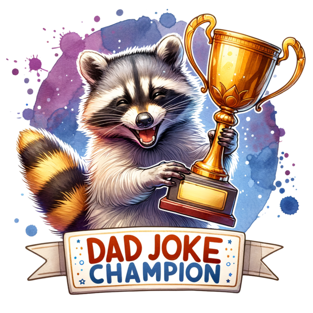 DAD JOKE CHAMPION WATERCOLOR DTF (direct-to-film) Transfer