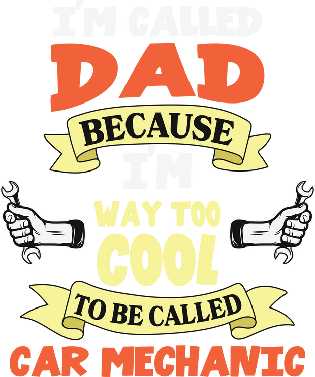 Dad Car Mechanic & Two Hands DTF (direct-to-film) Transfer