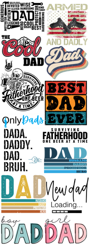 We Love Dad 1 60x22" DTF Ready to Ship Gang Sheet