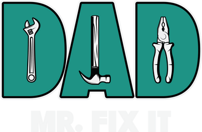 Dad in Green With Tools DTF (direct-to-film) Transfer