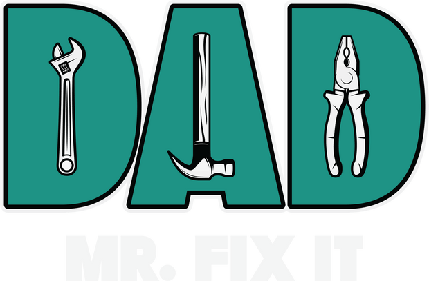 Dad in Green With Tools DTF (direct-to-film) Transfer