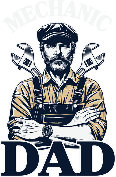 Dad in Overalls DTF (direct-to-film) Transfer