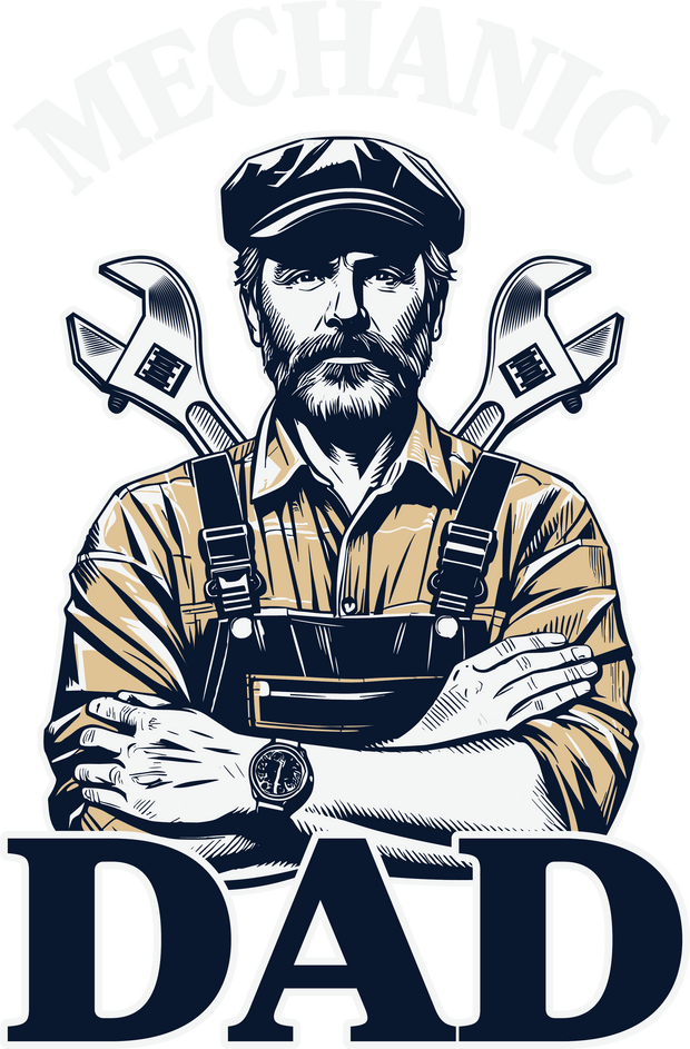 Dad in Overalls DTF (direct-to-film) Transfer