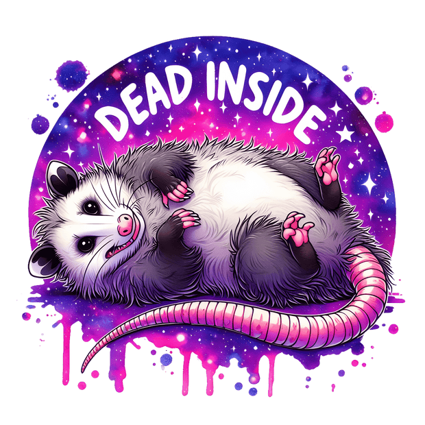 Dead Inside Purple Color Drip DTF (direct-to-film) Transfer