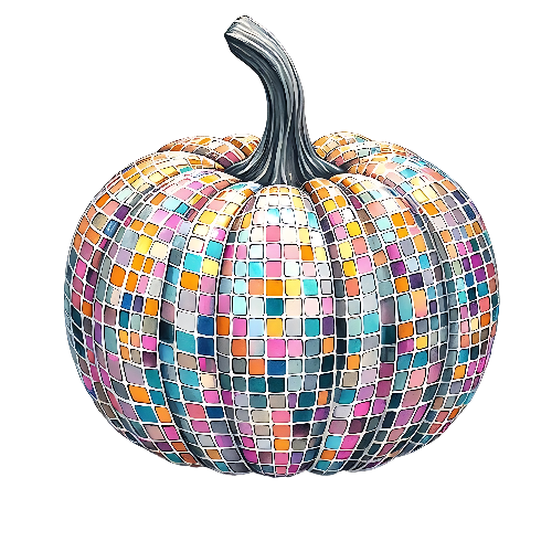 Disco Pumpkin 05 Halloween DTF (direct-to-film) Transfer