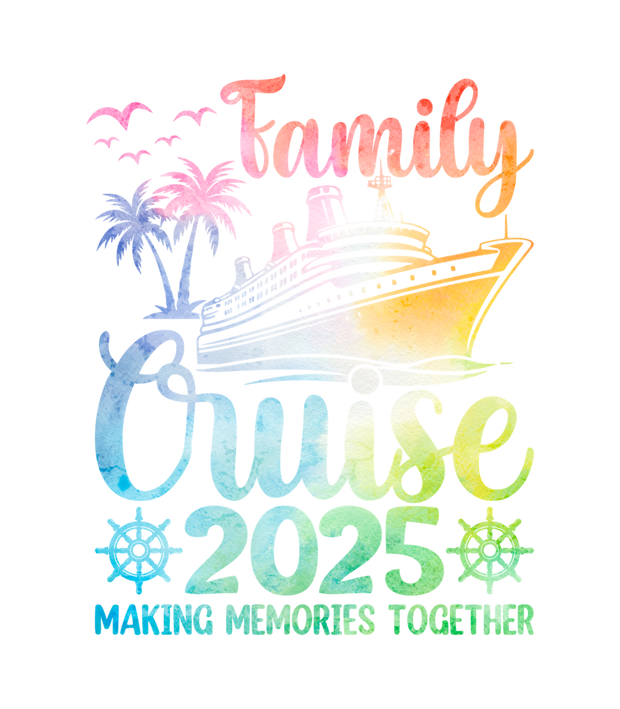 Distressed Family Cruise 2025 DTF (direct-to-film) Transfer
