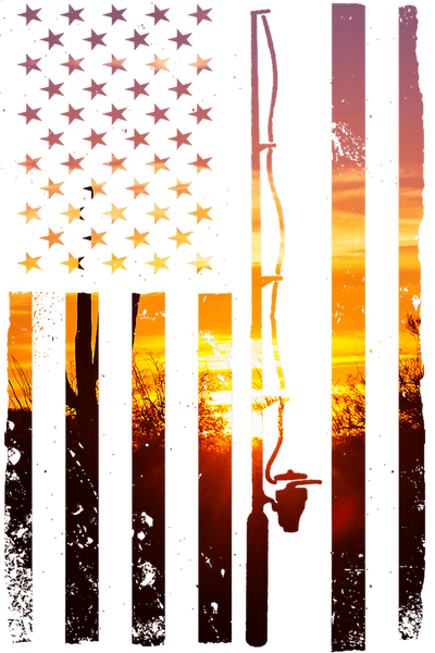 Distressed Sunset Flag DTF (direct-to-film) Transfer