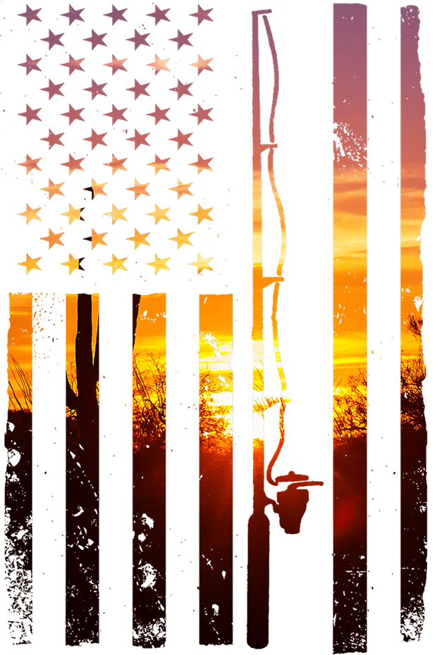 Distressed Sunset Flag DTF (direct-to-film) Transfer