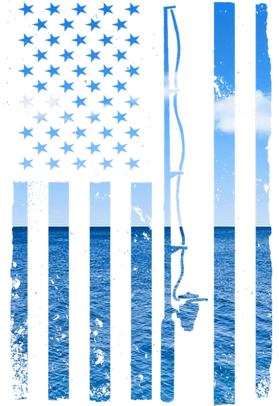 Distressed Water Scene Flag DTF (direct-to-film) Transfer