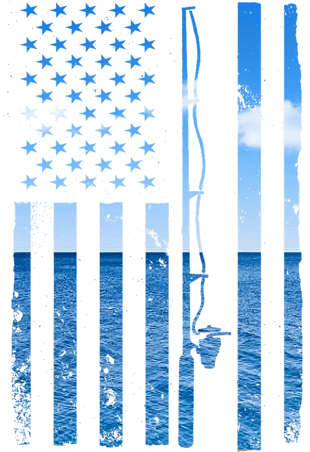 Distressed Water Scene Flag DTF (direct-to-film) Transfer