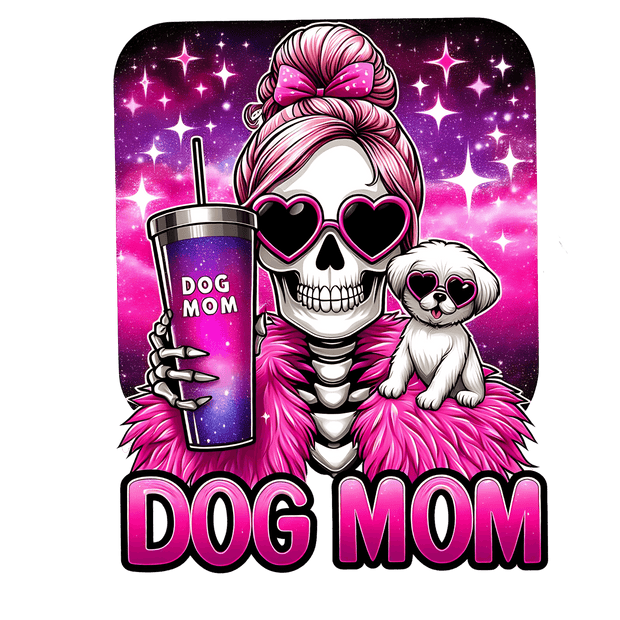 Dog Mom in Pink Shades DTF (direct-to-film) Transfer